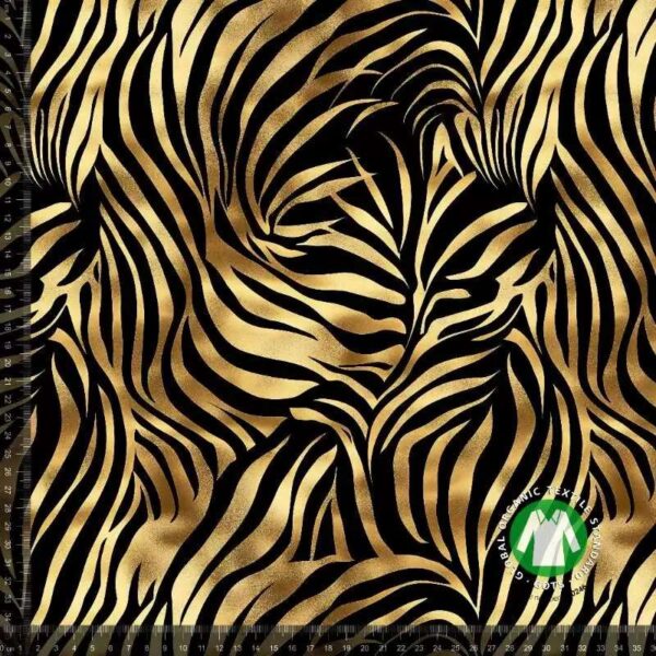 Jersey print med guld zebra
