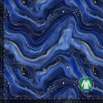Jersey print med navy guld marble