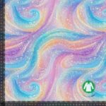 Jersey print med pastel glimmer mønster