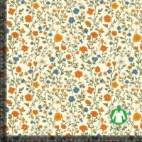 Jersey print med små elegante retroblomster