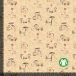 Jersey print safari gul