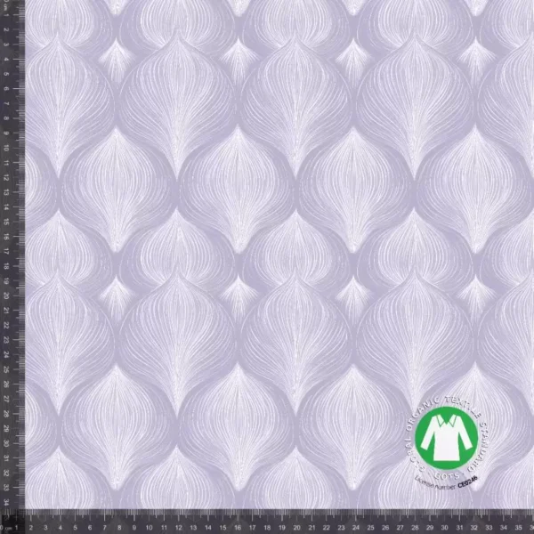 Jersey print abstrakte frø lilla