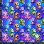 jersey print multi farvet dinoer