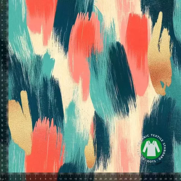 Jersey print abstrakt penselstrøg