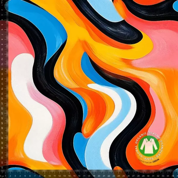 Jersey print abstrakte flammer