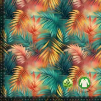 Bambus jersey print med blade