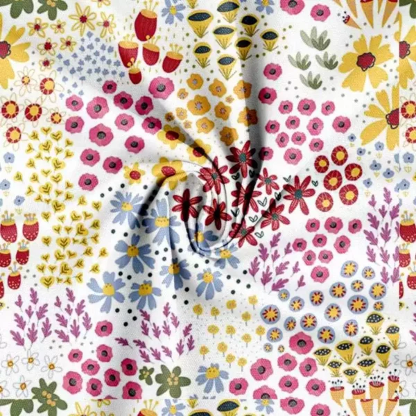 Canvas med blomster - multi