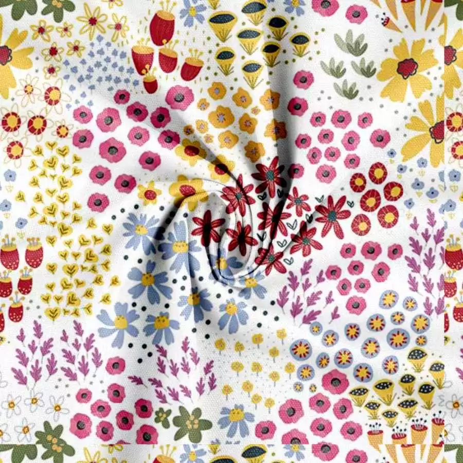 Canvas med blomster - multi