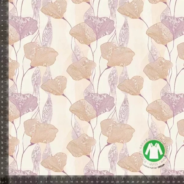 Jersey print abstrakte blomster rosa