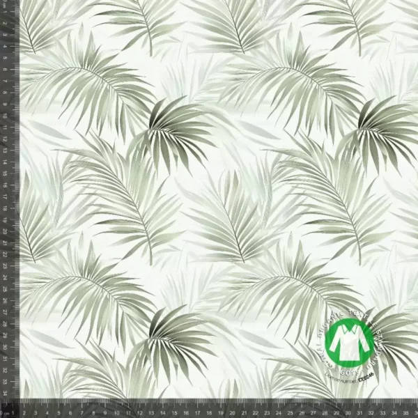 Jersey print grene og blade grøn
