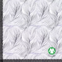 Jersey print abstrakte fjer lilla