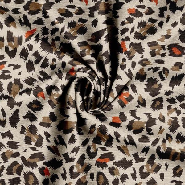 Canvas digitalprint beige leopard