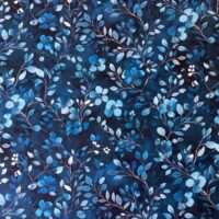 Poplin-Blå have med blomster