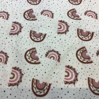 Jersey print - Regnbuer og prikker