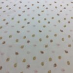 Jersey print - blade med guld glimmer