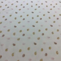 Jersey print - blade med guld glimmer