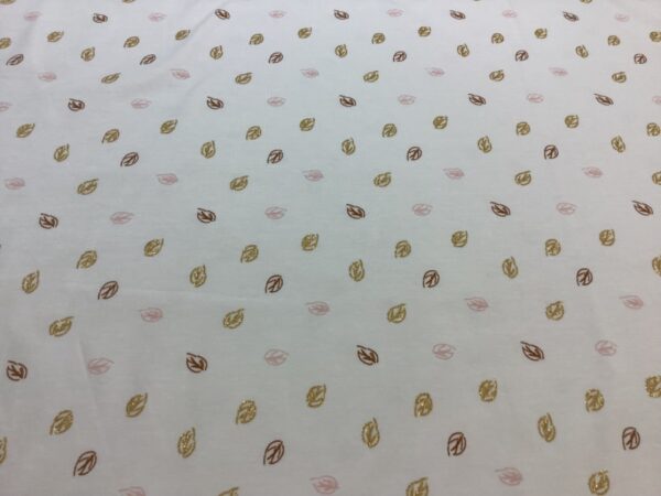 Jersey print - blade med guld glimmer