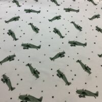 Jersey print - Fly og stjerner - grøn