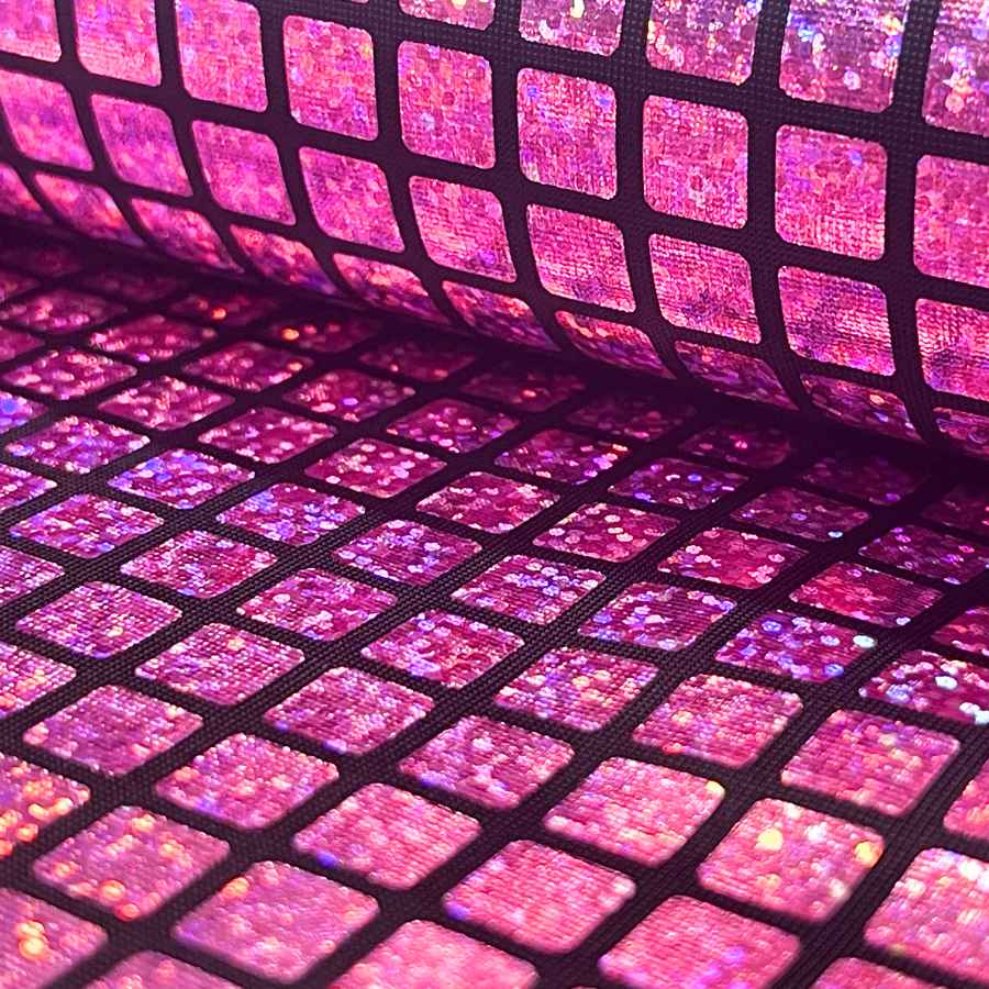 Folie med firkanter - Lyserød 2