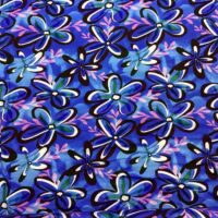 Viscose Lycra - Blå blomster