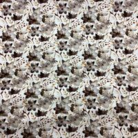 Viscose Lycra - Brune blomster