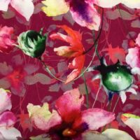 Viscose - Bordeaux Blomaterhav