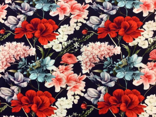 Viscose - Blomster mix