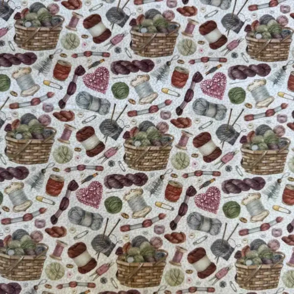 Patchwork stof - Strikke kurv