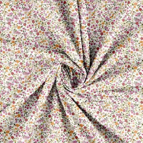 Patchwork stof med flotte små blomster 3