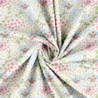 Patchwork stof med flotte blomster - multi 2