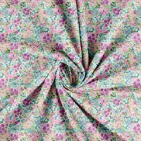 Patchwork stof med små multi farvede blomster