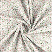 Patchwork stof med små blomster - hvid