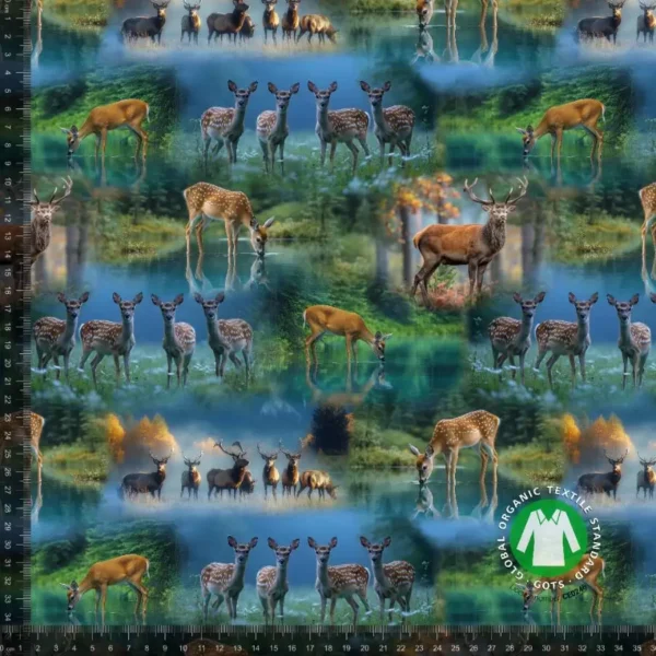 Jersey print med natur hjorte