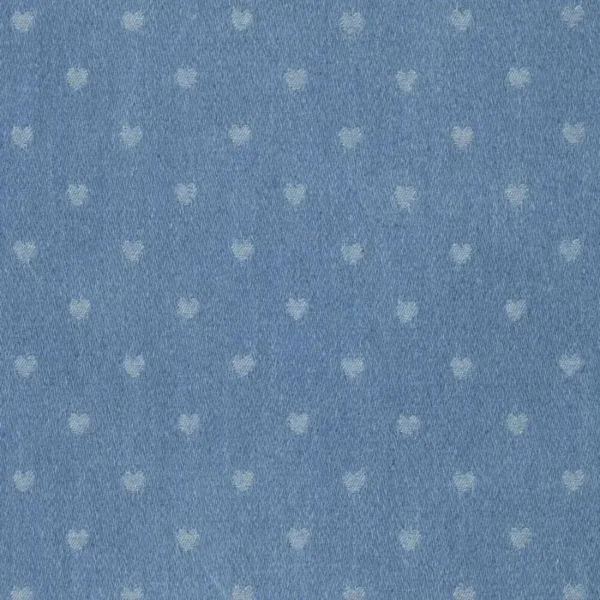 Denim Jacquard med hjerter - lys