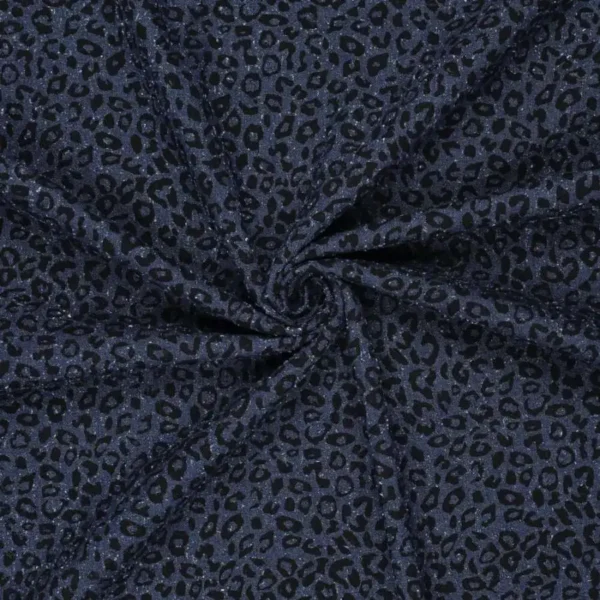 Denim Jacquard leopard - mørk