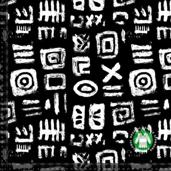 Jersey print - Abstrakt alfabet
