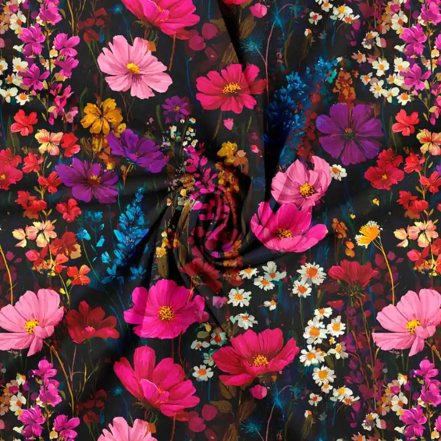 Jersey Print - Pink garden