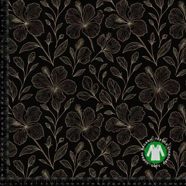 Jersey Print - Omrids af Hibiscus