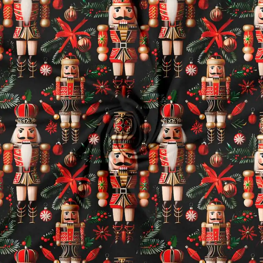 Jersey print med nøddeknækker - sort - Billede 2