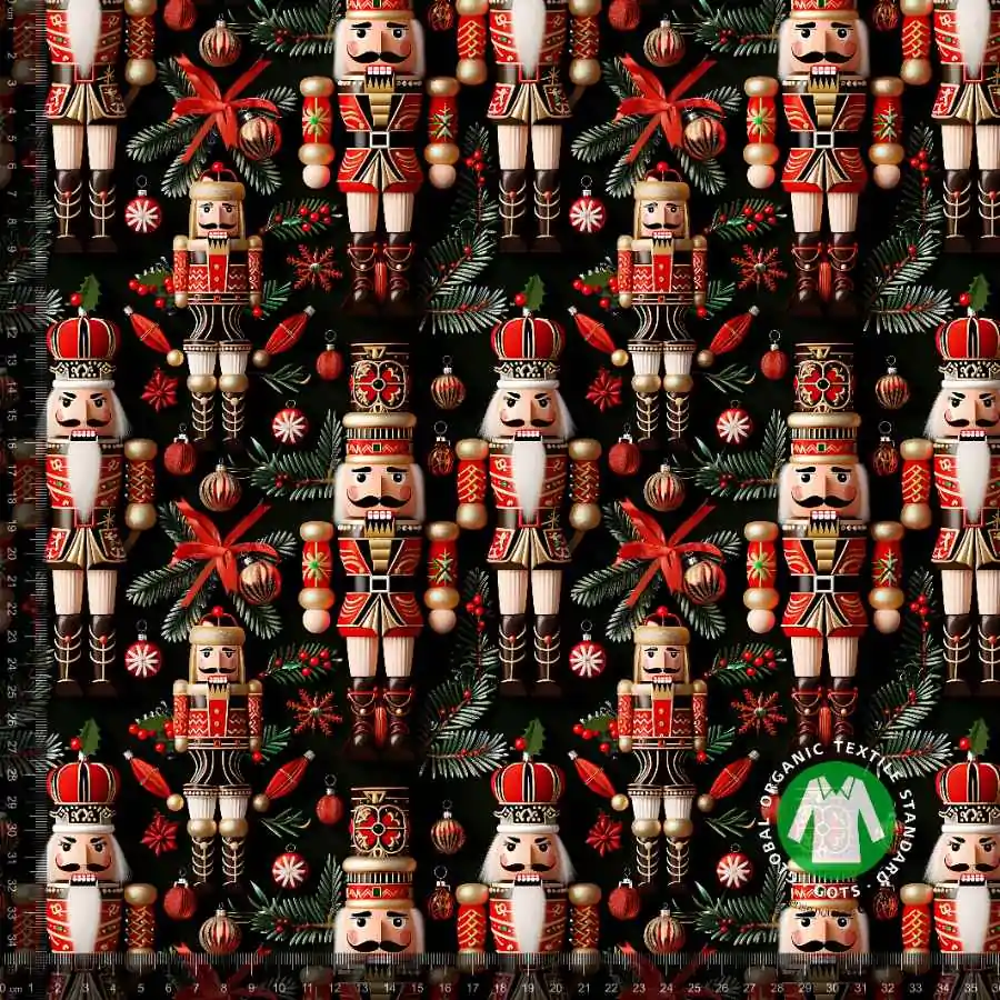 Jersey print med nøddeknækker - sort