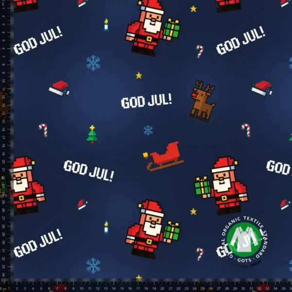 French Terry med "GOD JUL" - navy