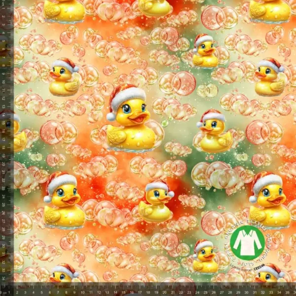 Jersey print med rubber ducks og nissehuer - bobler