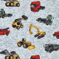 Kraftig jogging med gravemaskiner