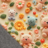 Kraftig jogging med søde hæklet bamser