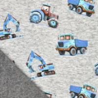 Kraftig jogging med seje køretøjer - blå