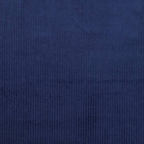 Bredriflet fløjl - Mørk Cobalt