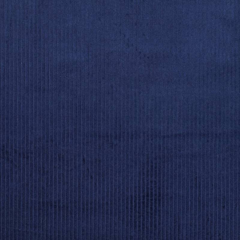 Bredriflet fløjl - Mørk Cobalt