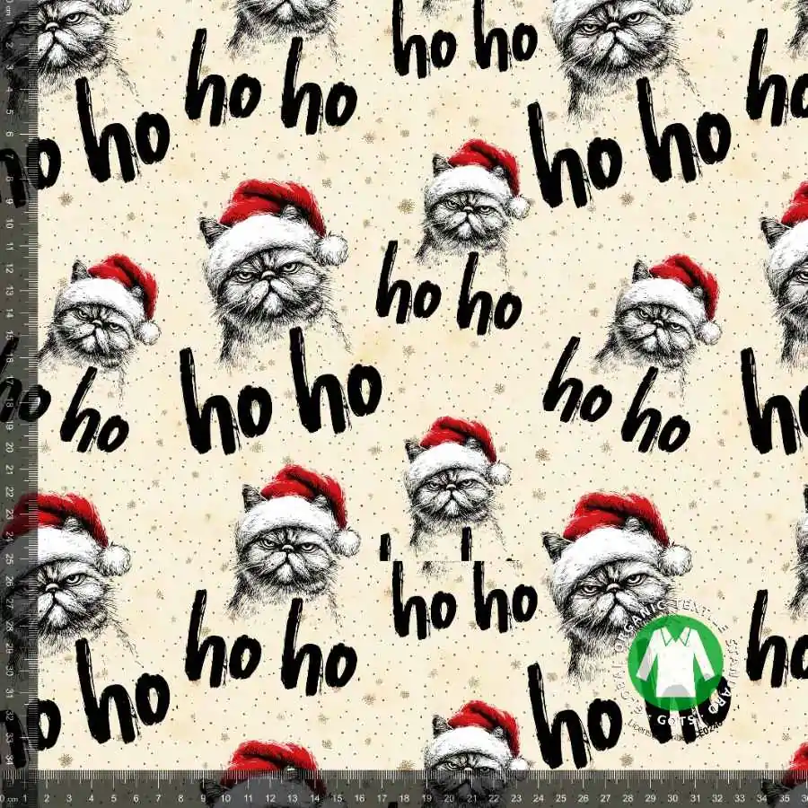 Jersey print med julekatte