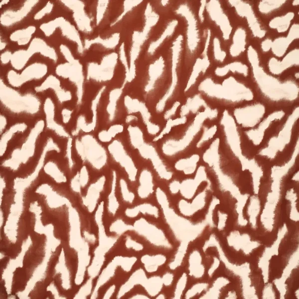 Heavy Satin Stretch - Dyreprint brun