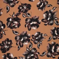 Heavy Satin Stretch - Pæoner salmon